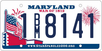 MD license plate 1BM8141