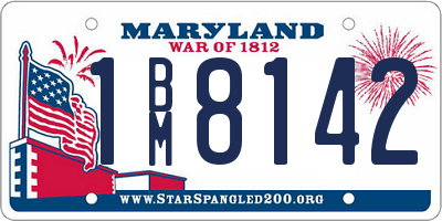 MD license plate 1BM8142