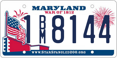 MD license plate 1BM8144