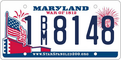 MD license plate 1BM8148