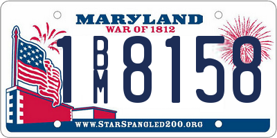 MD license plate 1BM8158