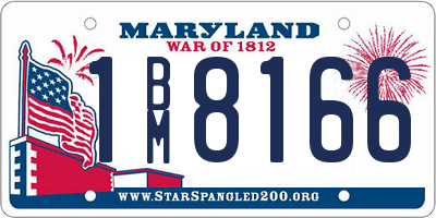 MD license plate 1BM8166