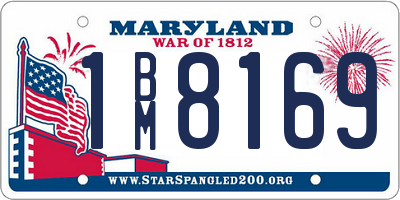 MD license plate 1BM8169