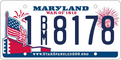 MD license plate 1BM8178