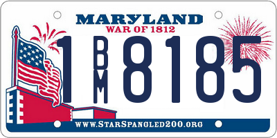 MD license plate 1BM8185