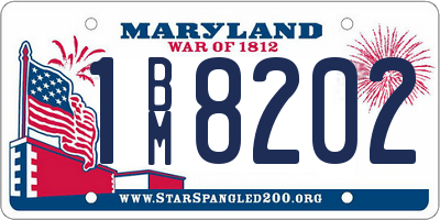 MD license plate 1BM8202