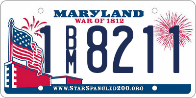 MD license plate 1BM8211