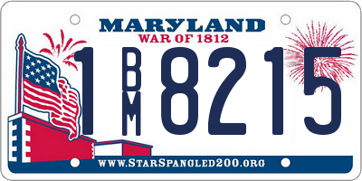 MD license plate 1BM8215