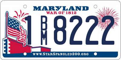 MD license plate 1BM8222