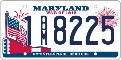 MD license plate 1BM8225