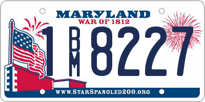 MD license plate 1BM8227