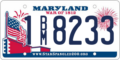 MD license plate 1BM8233