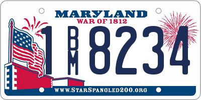 MD license plate 1BM8234