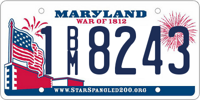 MD license plate 1BM8243