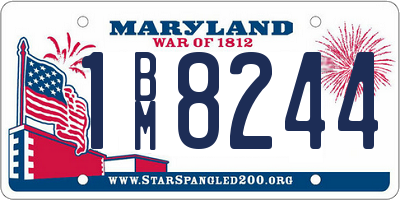 MD license plate 1BM8244