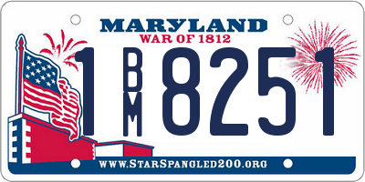 MD license plate 1BM8251