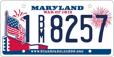 MD license plate 1BM8257