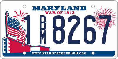 MD license plate 1BM8267