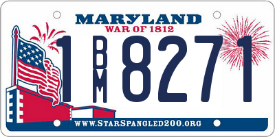 MD license plate 1BM8271