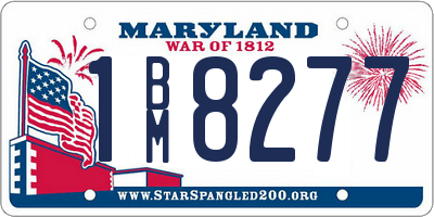 MD license plate 1BM8277