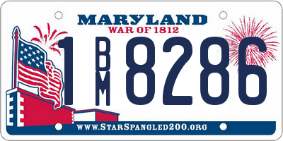 MD license plate 1BM8286