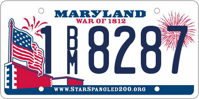 MD license plate 1BM8287