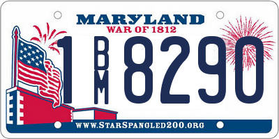 MD license plate 1BM8290