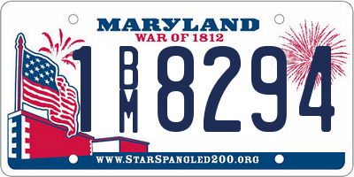 MD license plate 1BM8294