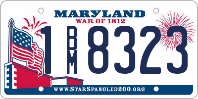MD license plate 1BM8323