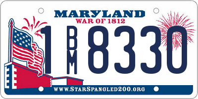 MD license plate 1BM8330