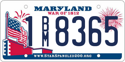 MD license plate 1BM8365