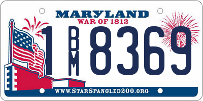 MD license plate 1BM8369