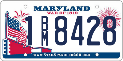 MD license plate 1BM8428