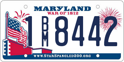 MD license plate 1BM8442