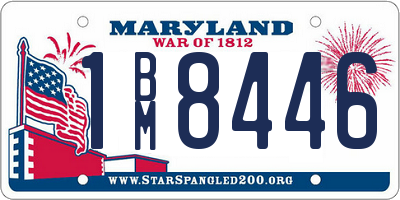 MD license plate 1BM8446