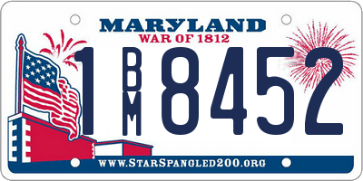 MD license plate 1BM8452