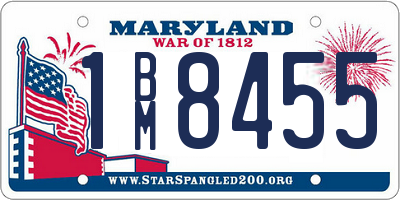 MD license plate 1BM8455