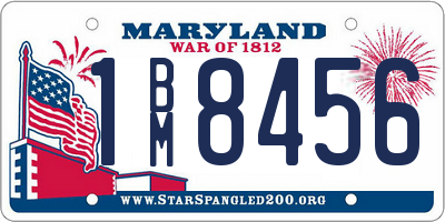 MD license plate 1BM8456