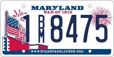 MD license plate 1BM8475