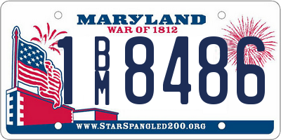 MD license plate 1BM8486