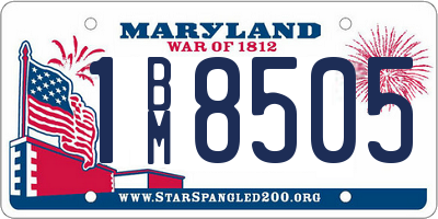 MD license plate 1BM8505