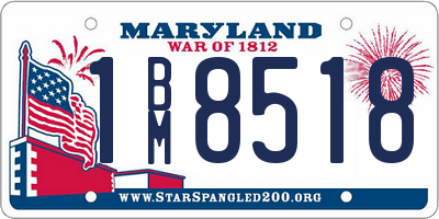 MD license plate 1BM8518