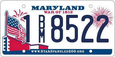 MD license plate 1BM8522
