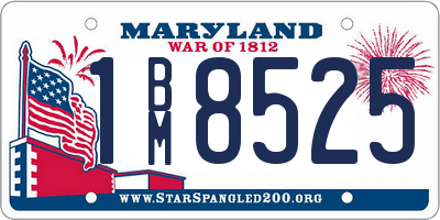 MD license plate 1BM8525