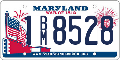 MD license plate 1BM8528