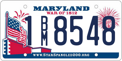 MD license plate 1BM8548