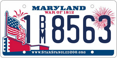 MD license plate 1BM8563