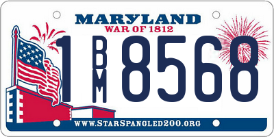 MD license plate 1BM8568