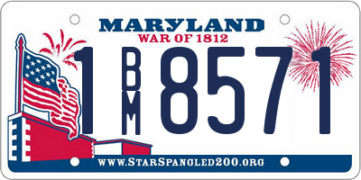 MD license plate 1BM8571