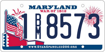 MD license plate 1BM8573
